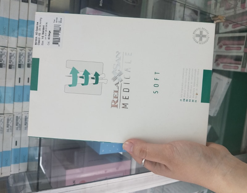 Vớ y khoa điều trị suy tĩnh mạch, dạng gối, hở ngón Class II - Microfiber Soft -Art.M2150A