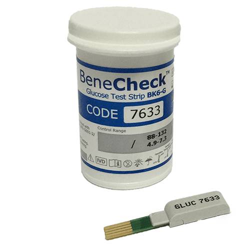 Que thử Glucose máy đo Benecheck 3in1 (50 que)