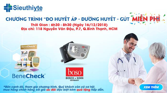 CHƯƠNG TRÌNH ĐO HUYẾT ÁP – ĐƯỜNG HUYẾT – GÚT MIỄN PHÍ TẠI BÌNH THẠNH