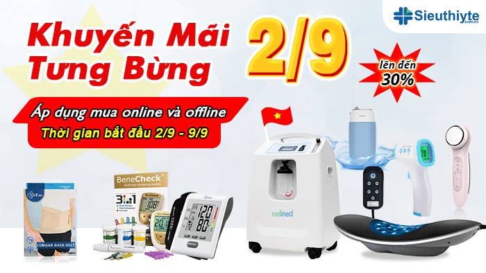 Chào mừng Quốc khánh 2/9 - Siêu Thị Y Tế khuyến mãi tưng bừng lên tới 30%