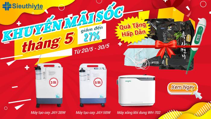 KHUYẾN MÃI “CỰC SỐC” TRONG THÁNG 5: GIẢM ĐẾN 27% KHI MUA MÁY HÔ HẤP TẠI SIÊU THỊ Y TẾ