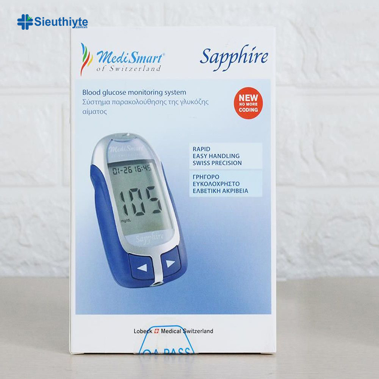 Máy đo đường huyết Medismart Sapphire Plus sẽ giúp bạn kiểm soát đường huyết của mình hiệu quả hơn