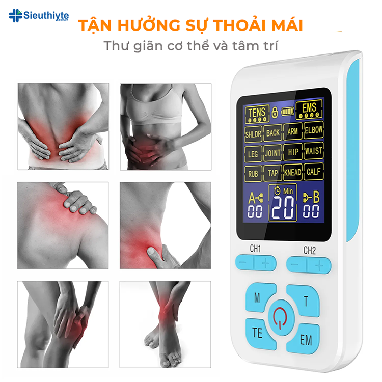 Máy mát xa lưng loại nào tốt? Máy massage xung điện Reiwa AS-8018