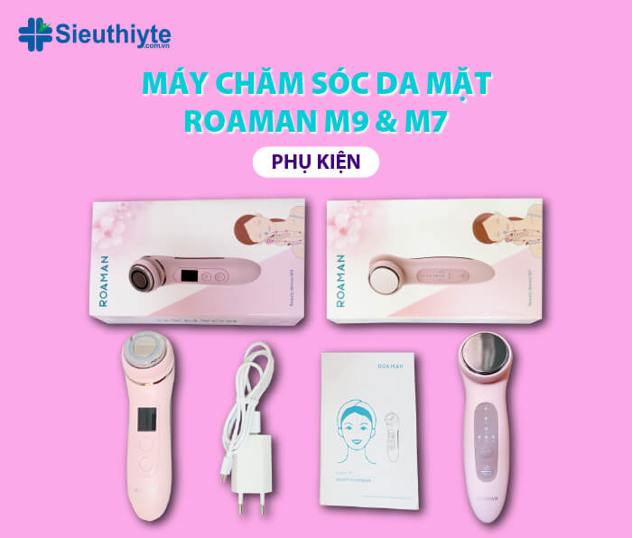 Máy massage mặt Roaman M7 & M9 giúp làm da căng bóng rạng rỡ