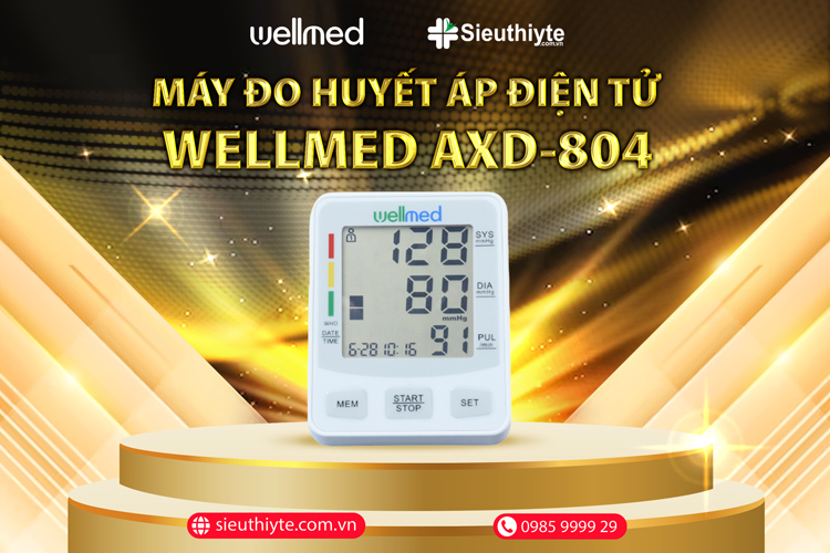Máy đo huyết áp điện tử bắp tay WELLMED AXD-804