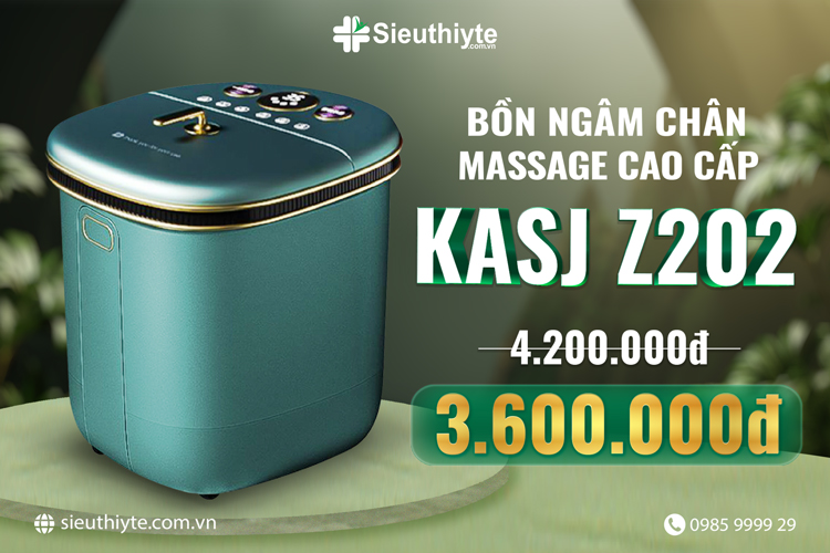 Bồn massage ngâm chân KASJ Z202 có giá hơn 3.000.000Đ với chế độ bảo hành đến 12 tháng
