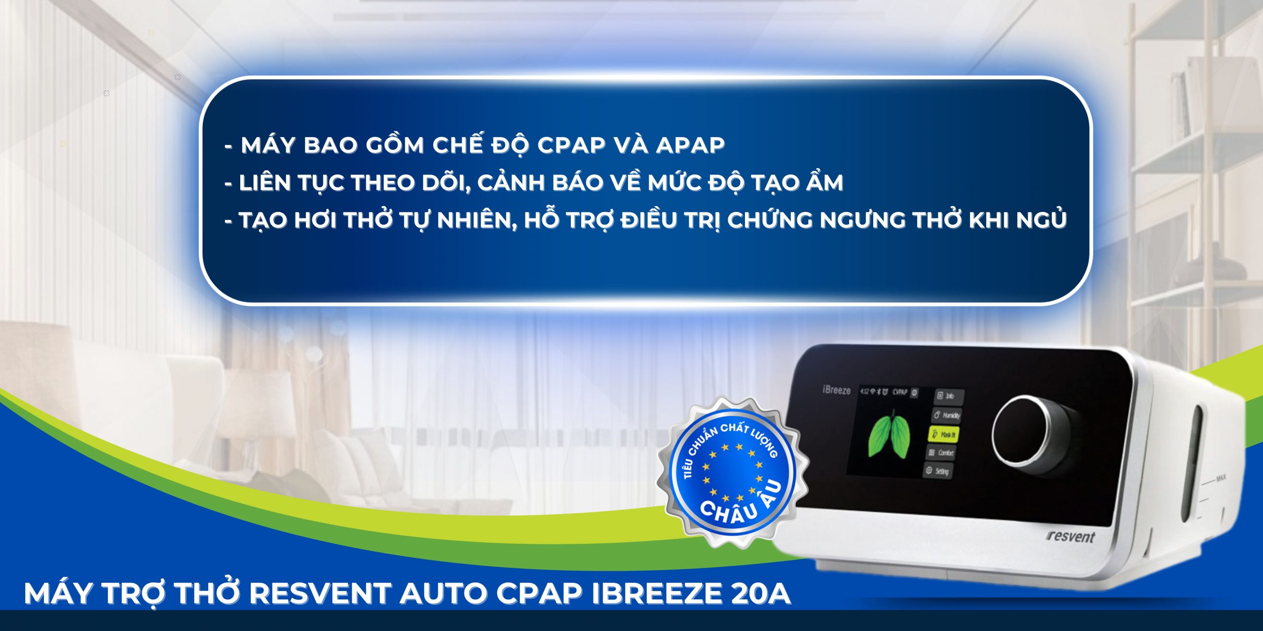 Máy Trợ Thở Resvent iBreeze 20A