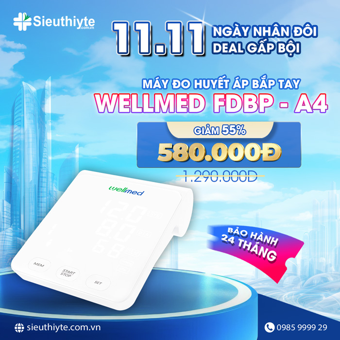 Máy đo huyết áp bắp tay Wellmed FDBP A4 (Cáp USB)
