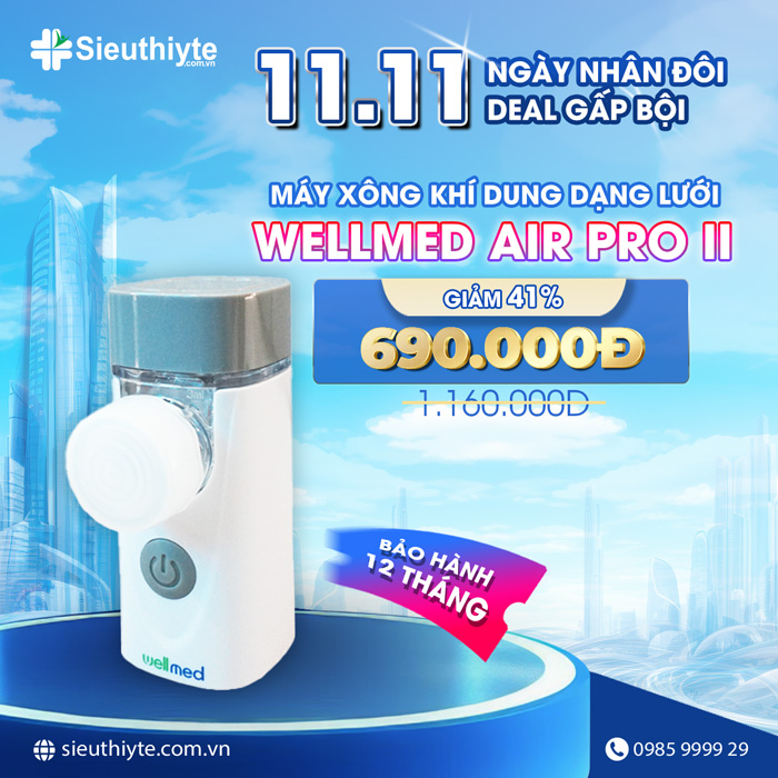 Máy xông khí dung dạng lưới Wellmed Air Pro II