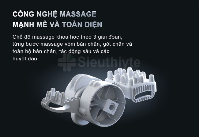 Công nghệ massage mạnh mẽ và toàn diện