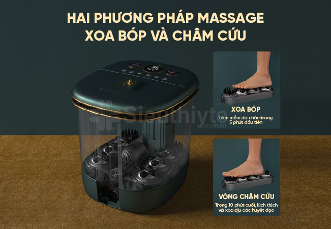 2 phương pháp massage của bồn ngâm chân KASJ