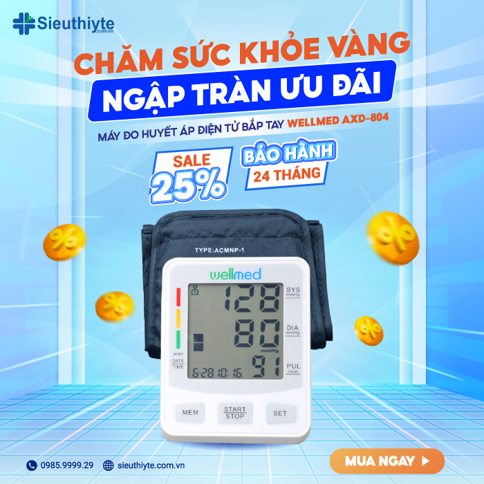 Máy đo huyết áp điện tử bắp tay Wellmed AXD-804