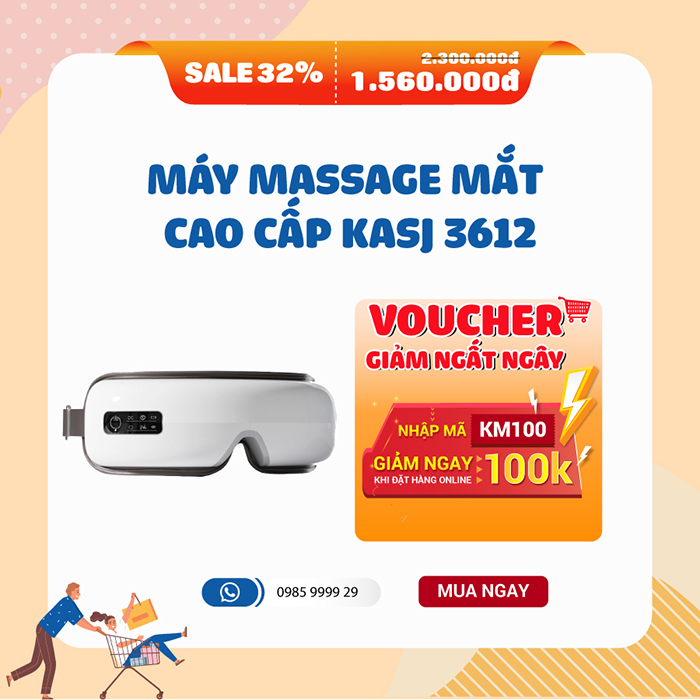 Đặt mua ngay Máy massage mắt cao cấp KASJ 3612