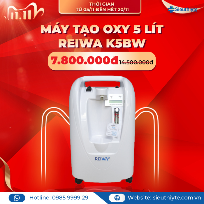Máy tạo oxy 5 lít Reiwa K5BW