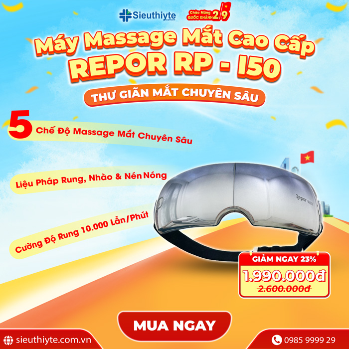 Xoa dịu cơn đau mỏi mắt với Máy Massage Mắt Thư Giãn Cao Cấp Repor RP-I50 GIẢM 23%