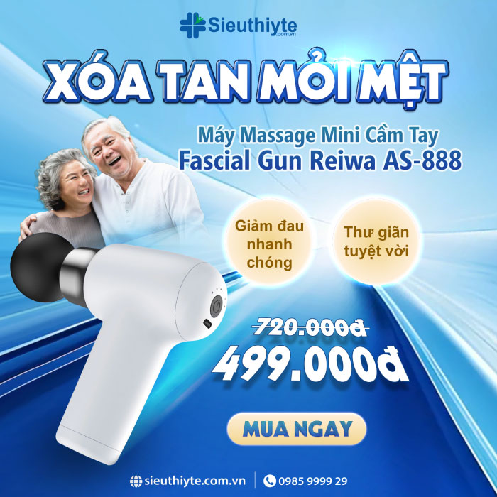 Xóa tan mỏi mệt toàn thân với Máy Massage Mini Cầm Tay Fascial Gun Reiwa AS-888