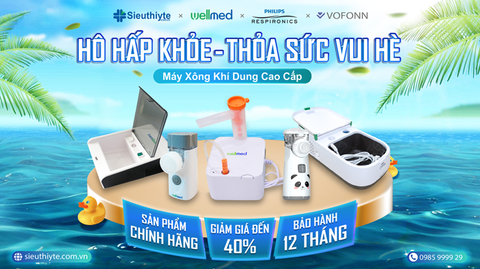 Hô Hấp Khỏe, Thỏa Sức Vui Hè! Bùng Nổ Giảm Đến 40% Khi Chốt Đơn Máy Xông Khí Dung Tại Siêu Thị Y Tế