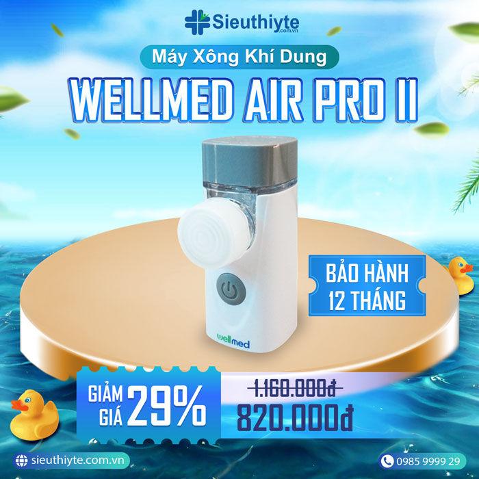 Máy xông khí dung siêu âm cầm tay Wellmed Airpro II