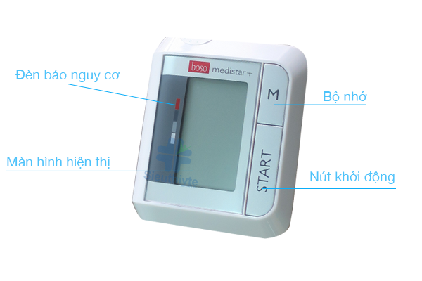 Màn hình điều khiển Máy đo huyết áp điện tử cổ tay Boso Medistar + 