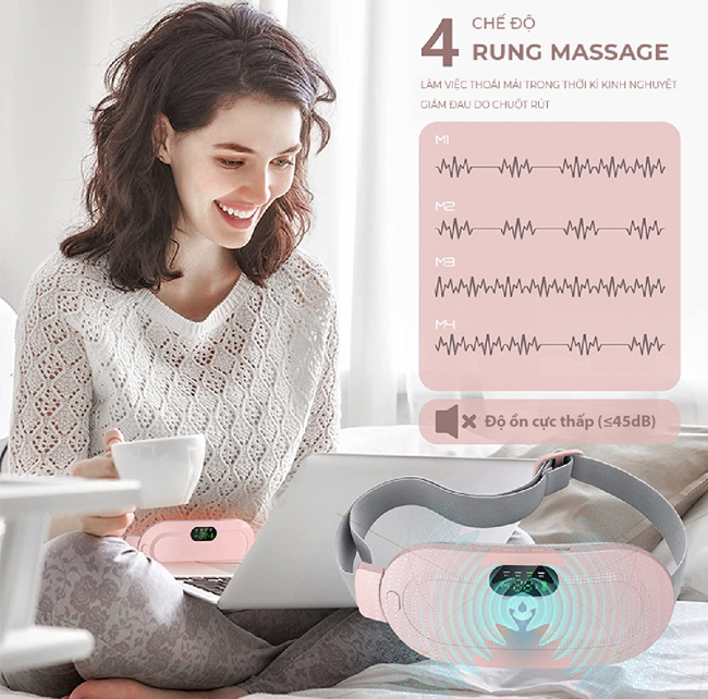máy massage đau bụng kinh có 4 chế độ massage