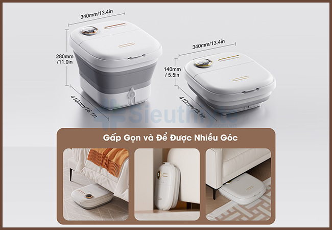 Bồn massage chân bấm huyệt gấp gọn KASJ D5 - Hình 12