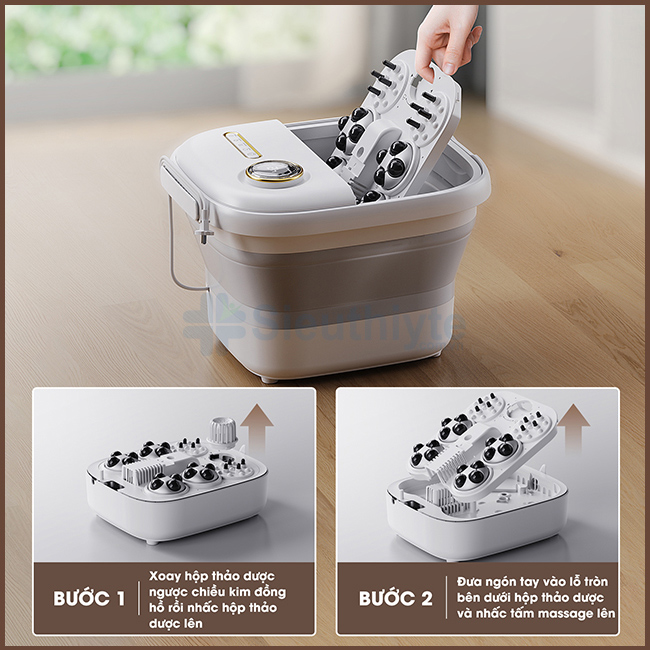 Hướng dẫn sử dụng Bồn massage chân gấp gọn KASJ D5