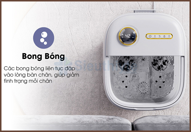 Bồn massage chân bấm huyệt gấp gọn KASJ D5 - Hình 6
