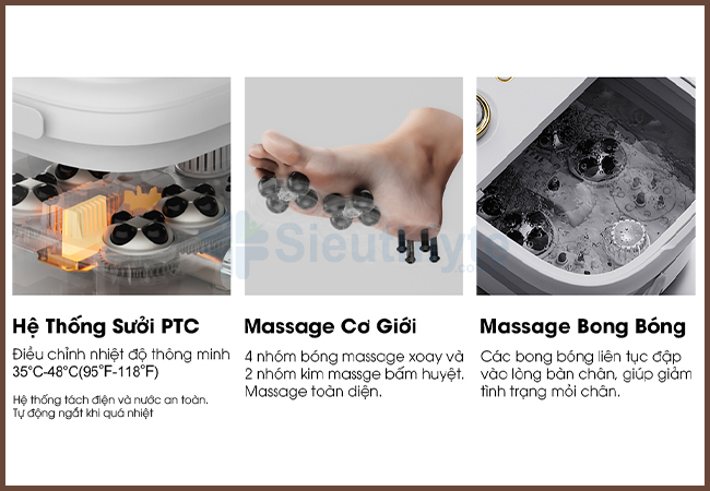 Bồn massage chân bấm huyệt gấp gọn KASJ D5 - Hình 9