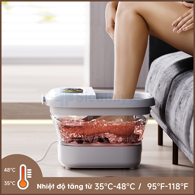 Bồn massage chân bấm huyệt gấp gọn KASJ D5 - Hình 2