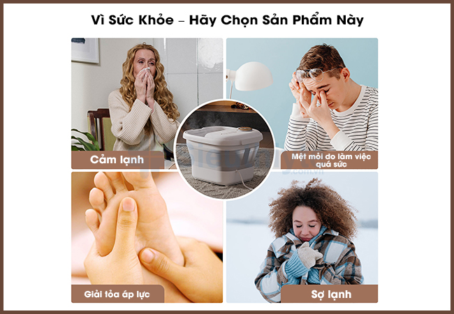 Đối tượng sử dụng Bồn massage chân bấm huyệt gấp gọn KASJ D5