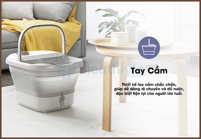 Bồn massage chân bấm huyệt gấp gọn KASJ D5 - Hình 4