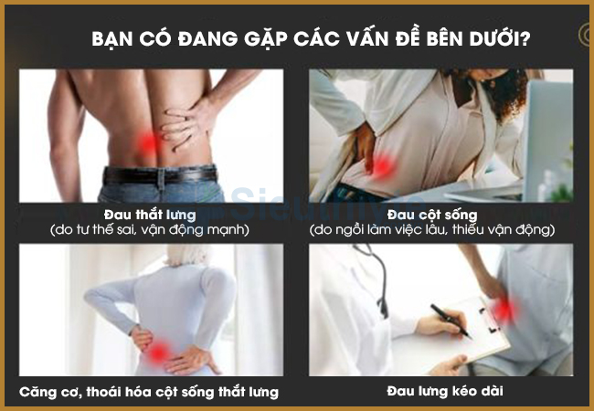 Trường hợp sử dụng Máy massage kéo giãn cột sống thắt lưng Alphay JKAH-2Y/T