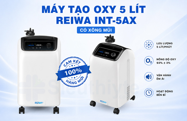Máy tạo oxy 5 lít Reiwa K5BW (INT-5AX)
