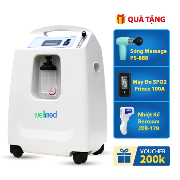 Máy tạo oxy 5 lít Wellmed DO2-5A Series - Có xông mũi