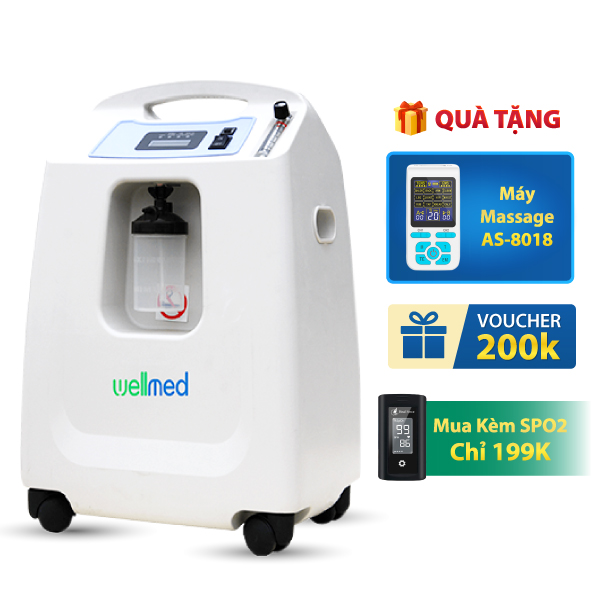 Máy tạo oxy 5 lít Wellmed DO2-5A Series - Có xông mũi