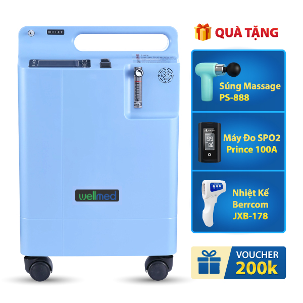 Máy tạo oxy 5 lít Wellmed DO2-5EW / DO2-5E - Có xông mũi