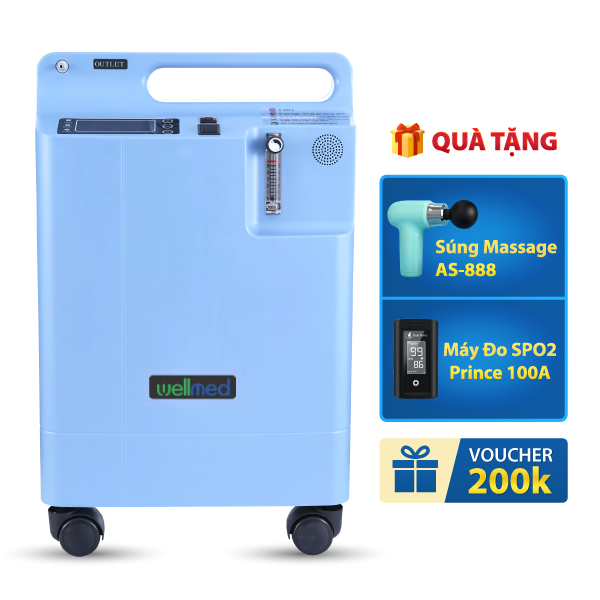 Máy tạo oxy 5 lít Wellmed DO2-5EW / DO2-5E - Có xông mũi