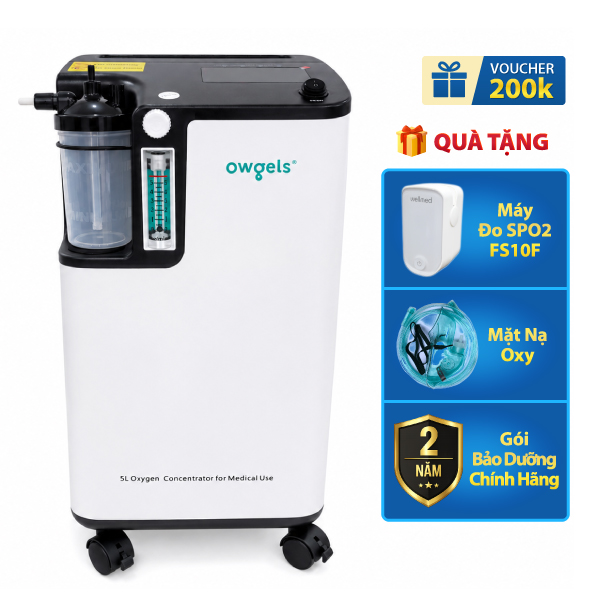 Máy Tạo Oxy 5 lít Owgels OZ-5-01TW0 Phiên Bản Mới - Có Xông Mũi