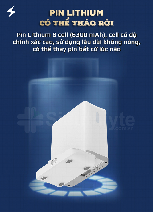 Máy thở oxy mini di động POC5 có pin Lithium có thể tháo rời