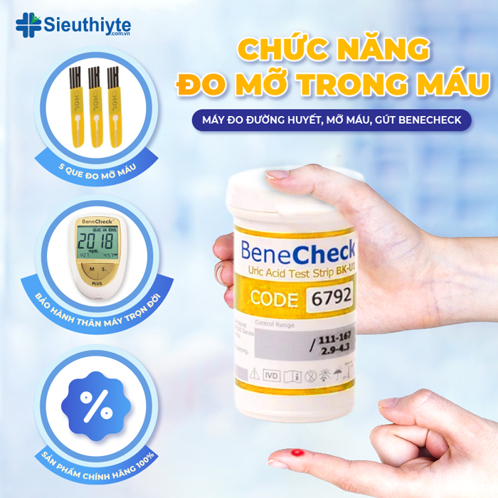 Chức năng đo Choresterol - Máy Benecheck