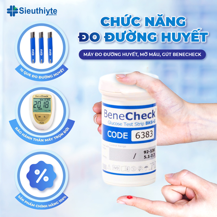 Chức năng đo Glucose - Máy Benecheck