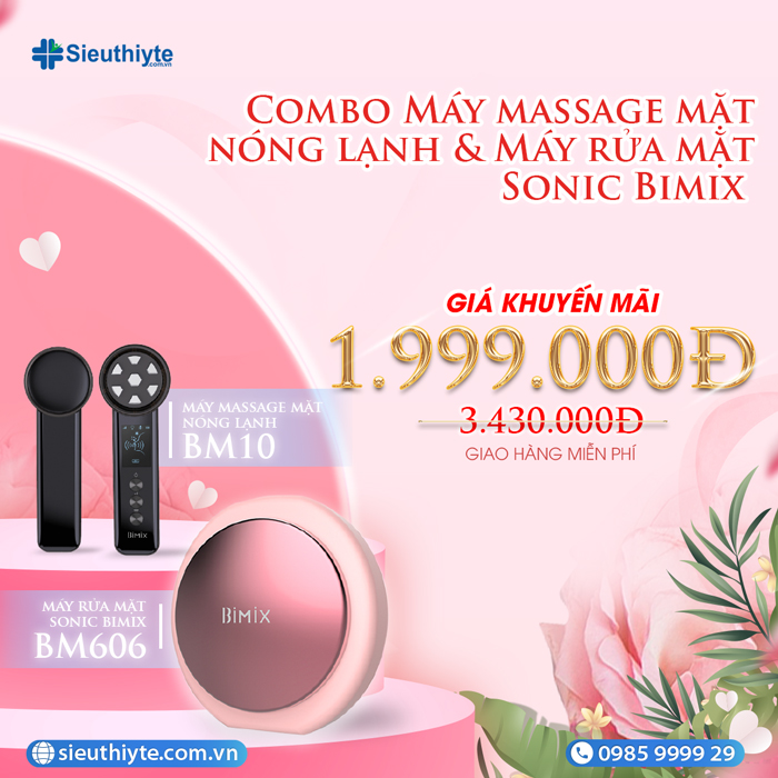 Combo Máy massage mặt nóng lạnh Bimix BM10 & Máy rửa mặt Sonic Bimix BM606 chỉ còn 1.999.000đ