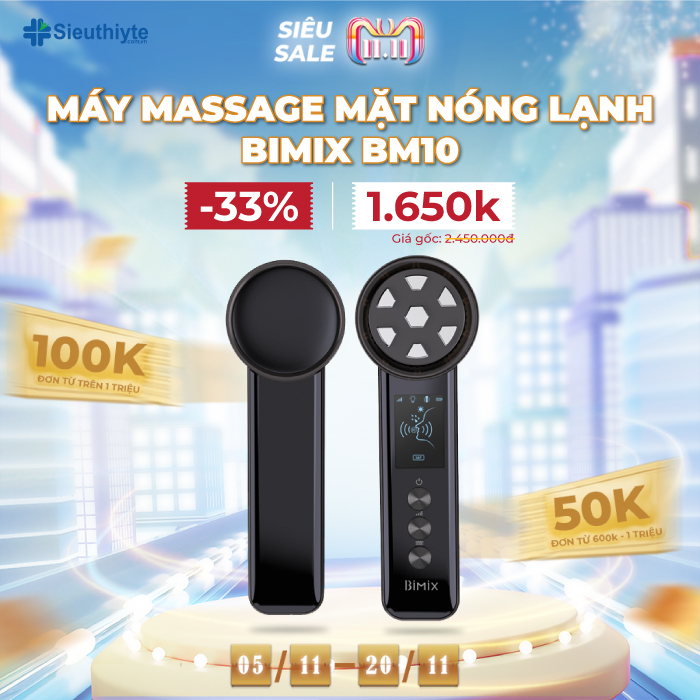 Máy massage mặt nóng lạnh công nghệ Nhật Bản Bimix BM10