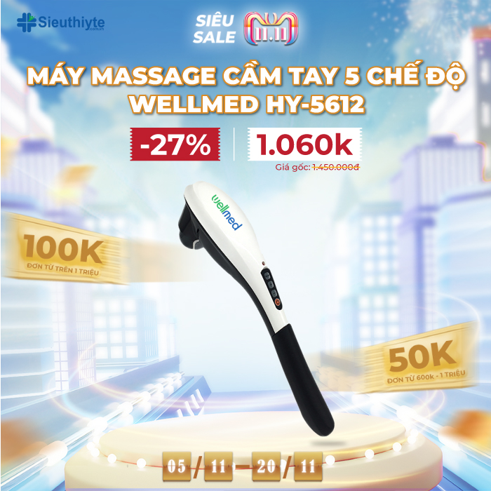 Máy massage cầm tay 5 chế độ Wellmed HY-5612 