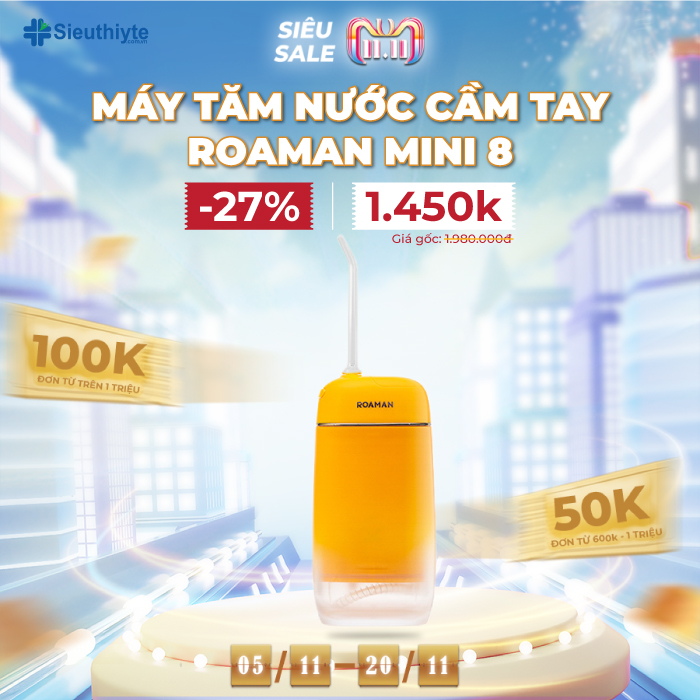 Máy tăm nước cầm tay ROAMAN Mini 8 