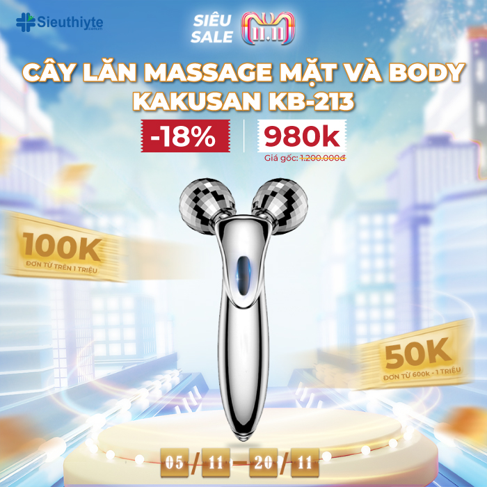 Cây lăn massage mặt và body Kakusan KB-213 