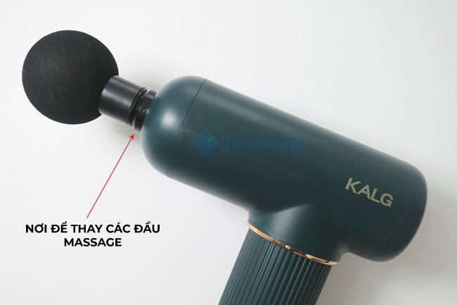 Máy massage cầm tay KALG 211 có 8 đầu massage dễ dàng thay thế