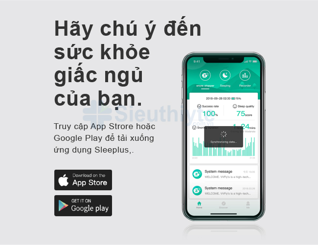 Tải ứng dụng Sleeplus để theo dõi và phân tích giấc ngủ