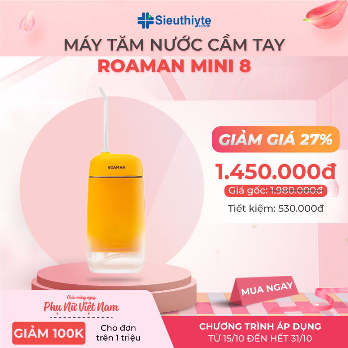 Máy tăm nước cầm tay ROAMAN Mini 8 