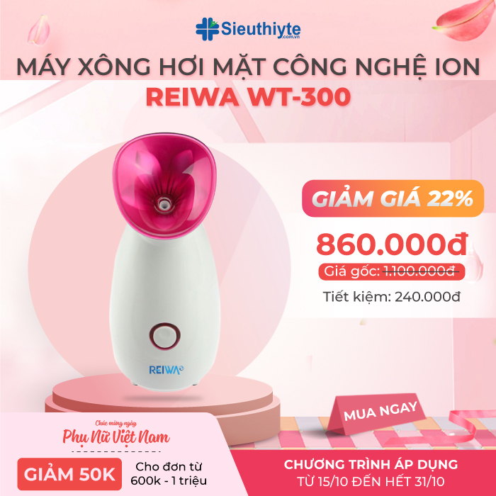 Máy xông hơi mặt công nghệ ion Reiwa WT-300 